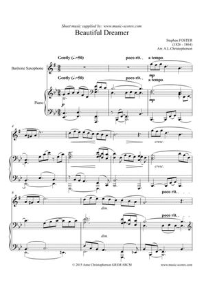 Beautiful Dreamer - Baritone Saxophone and Piano