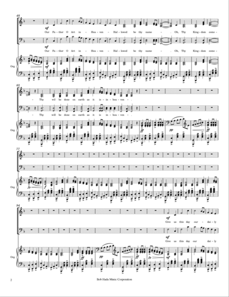 Great Day of Judgment Suite - II Movement (Ave Christi) 4-Part scores gallery preview page 2