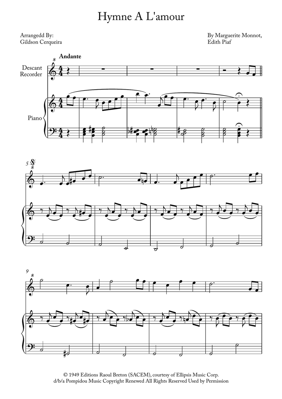 Book cover for Hymne A L'amour