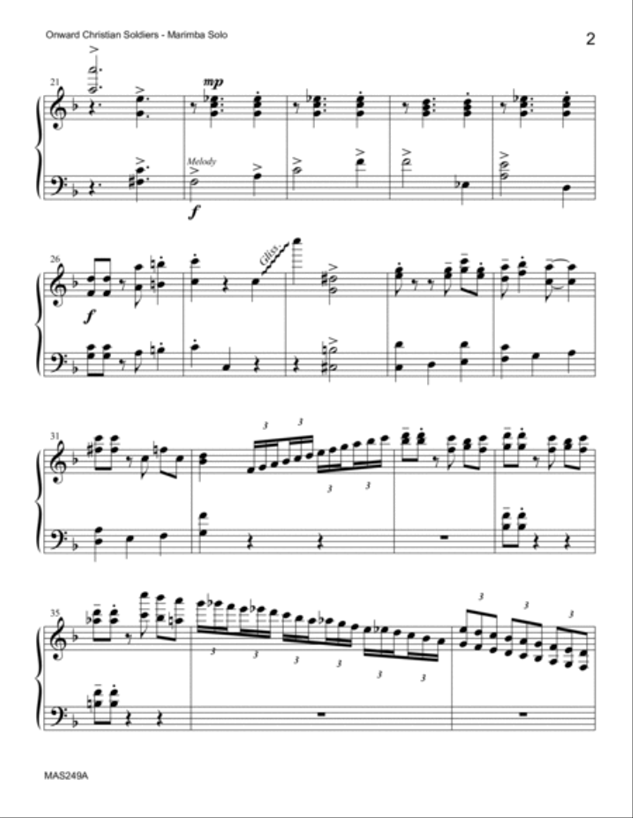 Marimba spiritual sheet music on sale