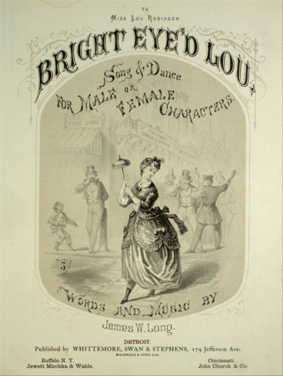 Bright Eye'd Lou. Song & Dance for Male & Female Characters Voice scores gallery preview page 1