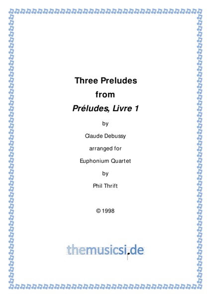 Three Debussy Preludes for Euphonium Quartet image number null