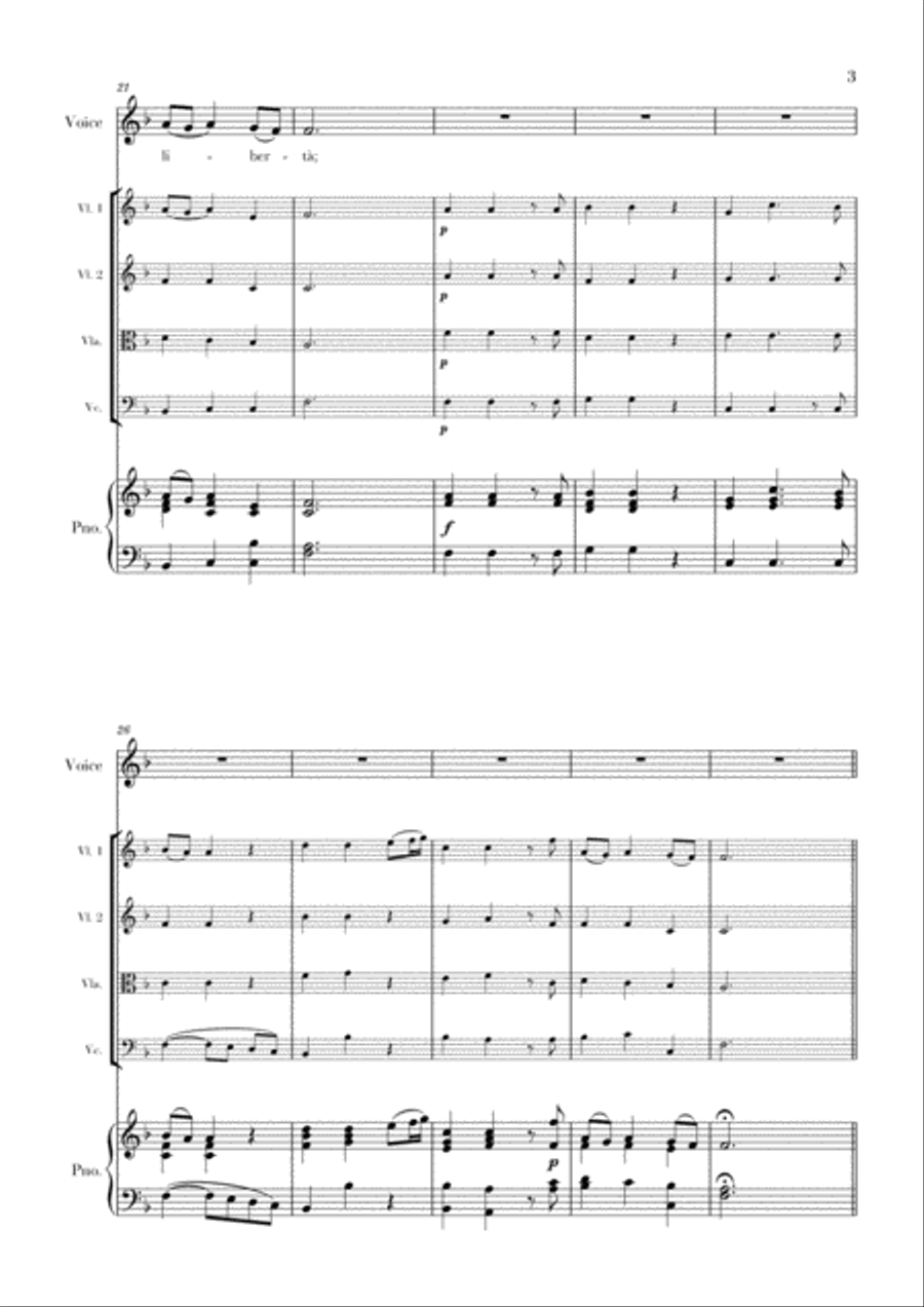 Haendel - Lascia ch’io pianga (Aria from Rinaldo) HWV 7 Voice scores gallery preview page 3