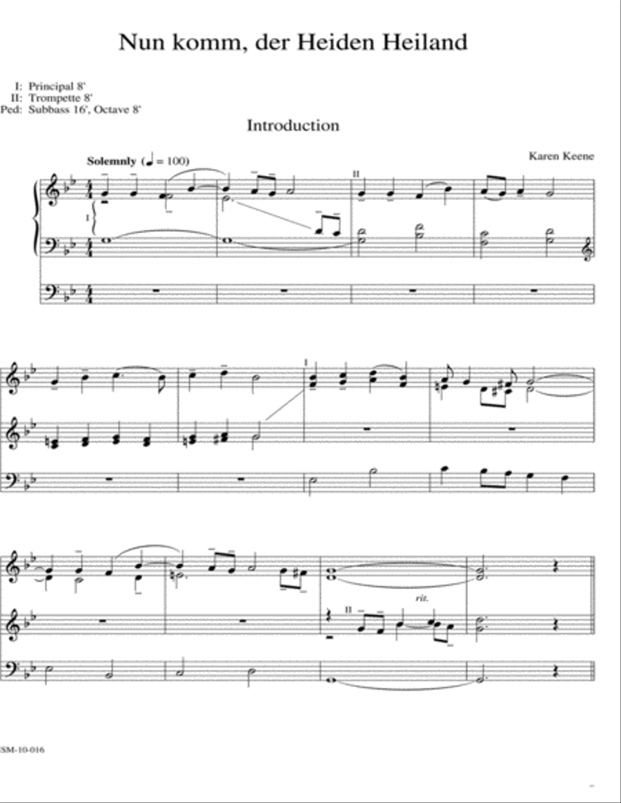 Variations on Nun komm, der Heiden Heiland Organ scores gallery preview page 3