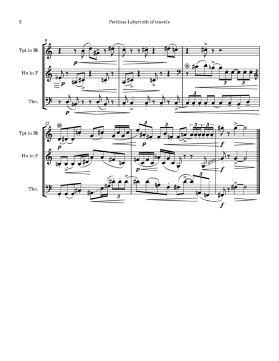 Mars adventures - Four movements for Brass trio Brass Trio scores gallery preview page 2