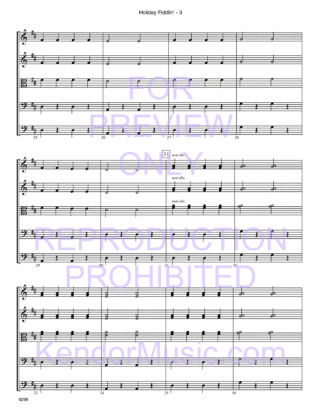 Holiday Fiddlin' (Boil 'Em Cabbage Down and Jingle Bells) (Full Score)