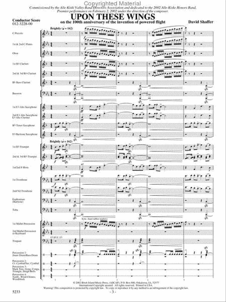 Upon These Wings Concert Band scores gallery preview page 2