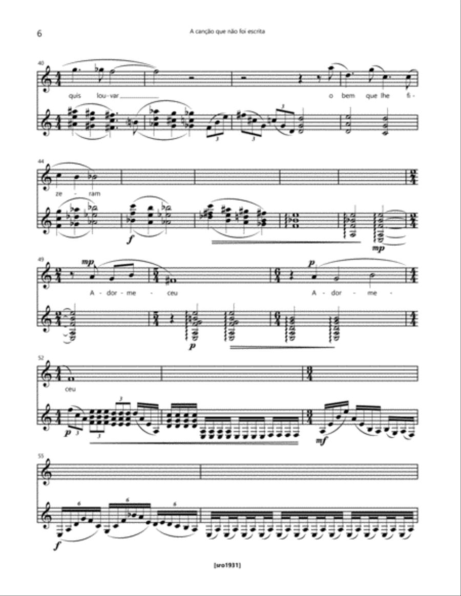 A cancao que nao foi escrita Classical Guitar scores gallery preview page 6