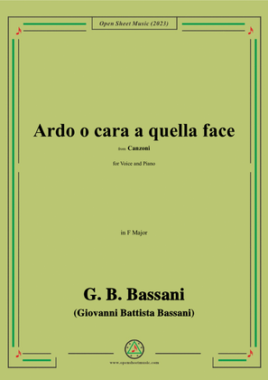 G. B. Bassani-Ardo o cara a quella face,in F Major