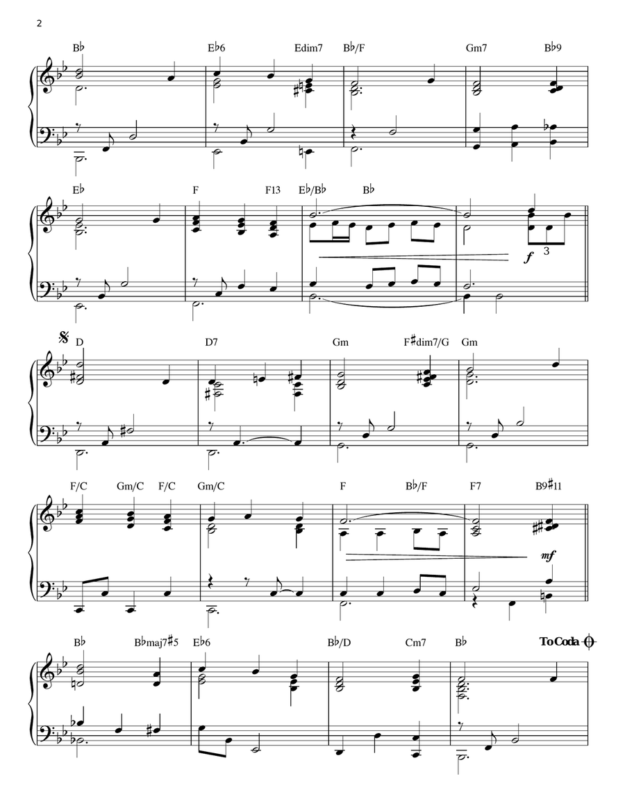 It Came Upon The Midnight Clear [Jazz version] (arr. Brent Edstrom) Piano Solo scores gallery preview page 2
