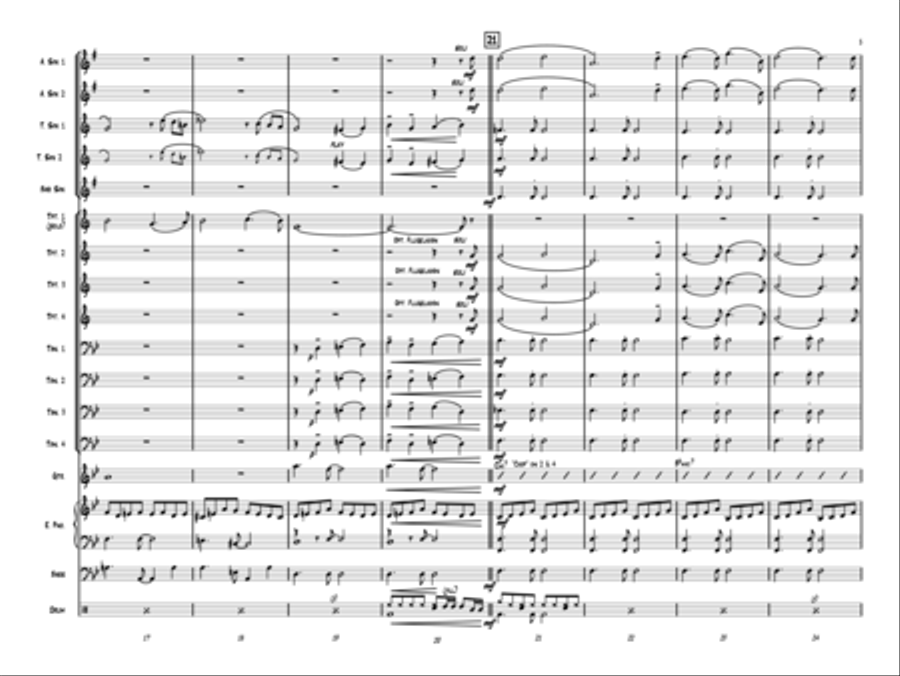 O Holy Night Jazz Ensemble scores gallery preview page 4
