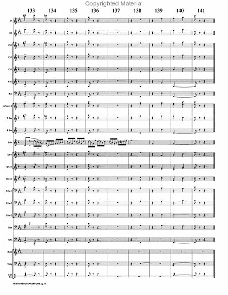 Petite Piece Concertante (Little Concert Piece) Concert Band scores gallery preview page 18