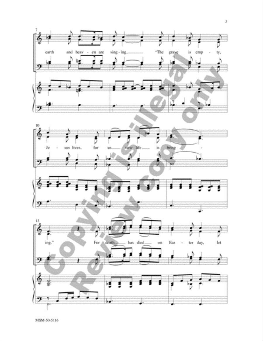Rejoice, Rejoice This Easter Morn 4-Part scores gallery preview page 3