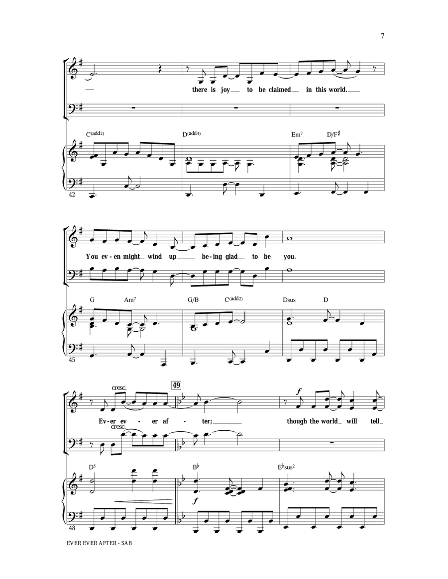Ever Ever After (from Enchanted) (arr. Ed Lojeski) 3-Part scores gallery preview page 6