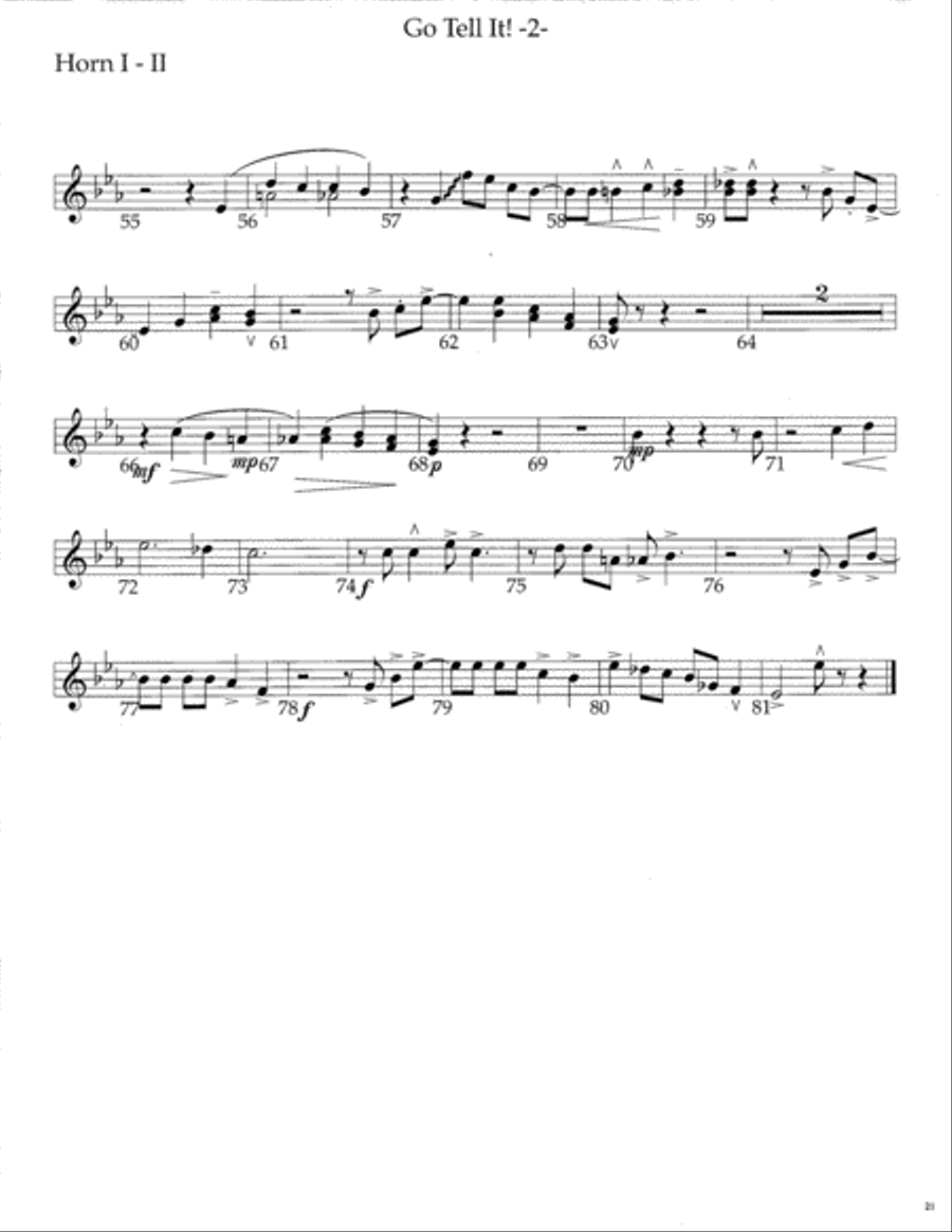 Go Tell It! SSATB scores gallery preview page 22