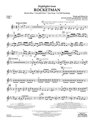 Highlights from Rocketman (arr. Johnnie Vinson) - Pt.1 - Violin