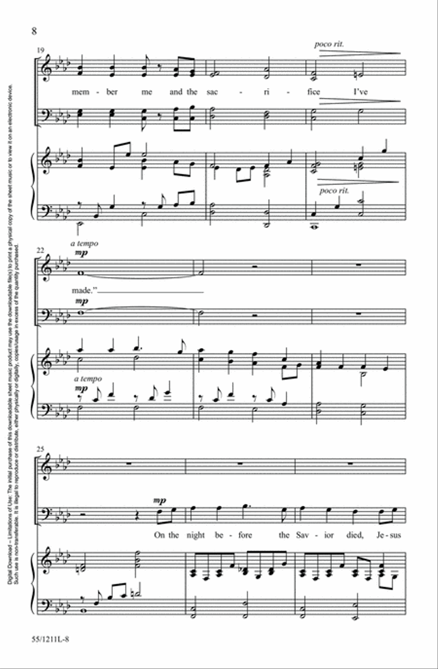 Not My Will, But Yours Choir scores gallery preview page 8