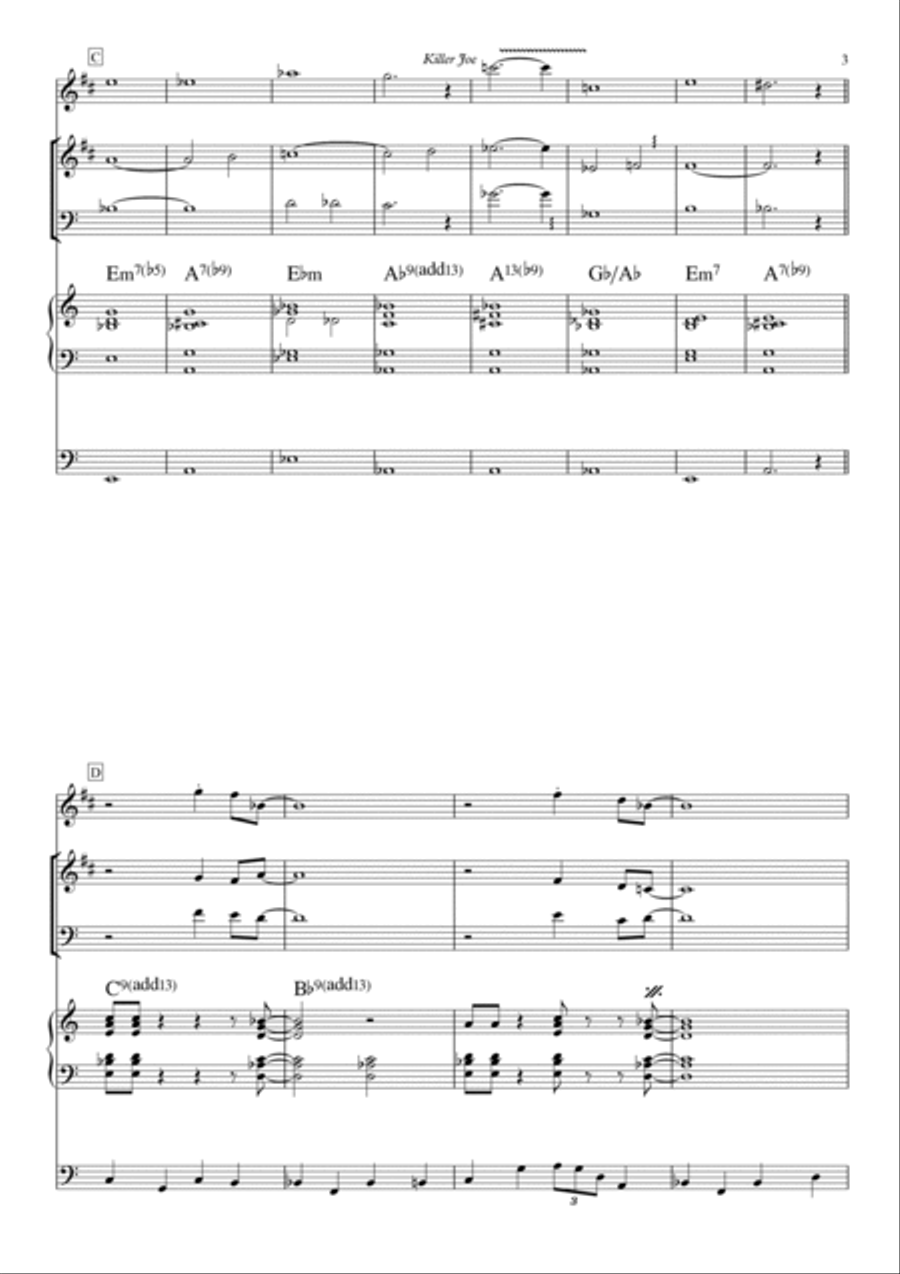 Cool Joe, Mean Joe (killer Joe) Jazz Ensemble scores gallery preview page 3
