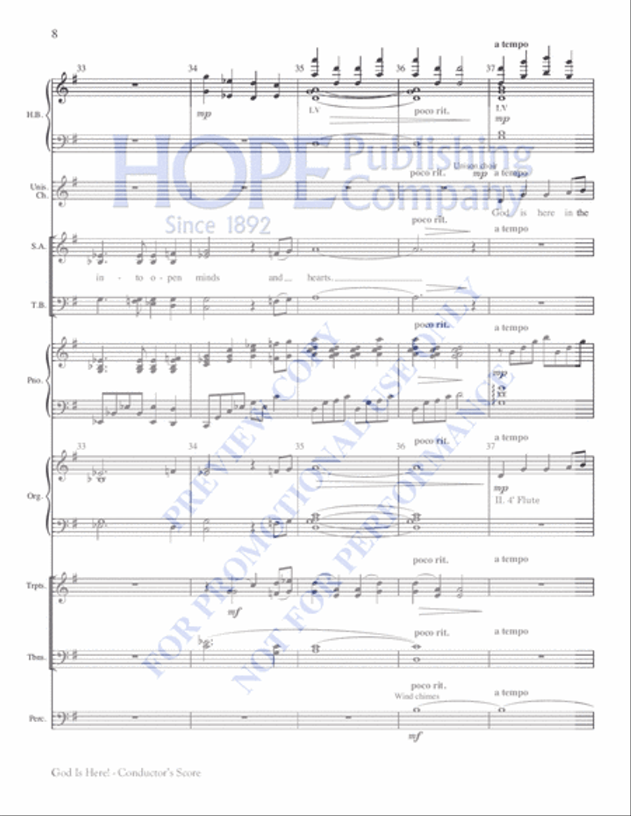 God Is Here! 4-Part scores gallery preview page 8