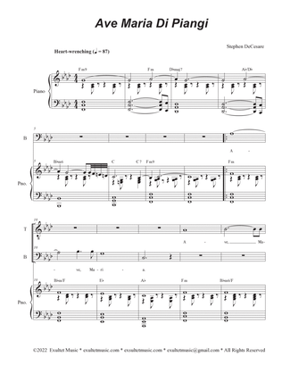 Ave Maria Di Piangi (Duet for Tenor and Bass solo)
