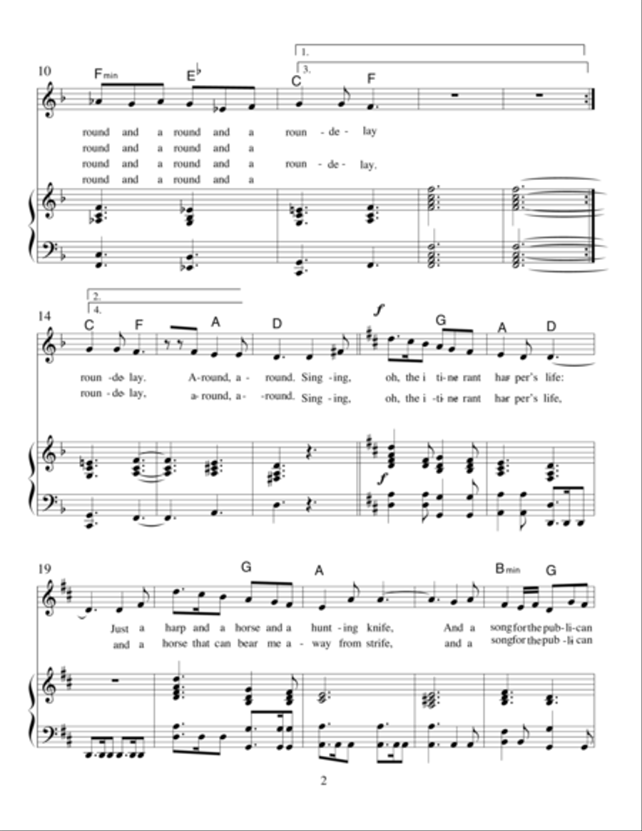 The Harper's Life The Harper's Life Piano, Vocal, Guitar scores gallery preview page 2