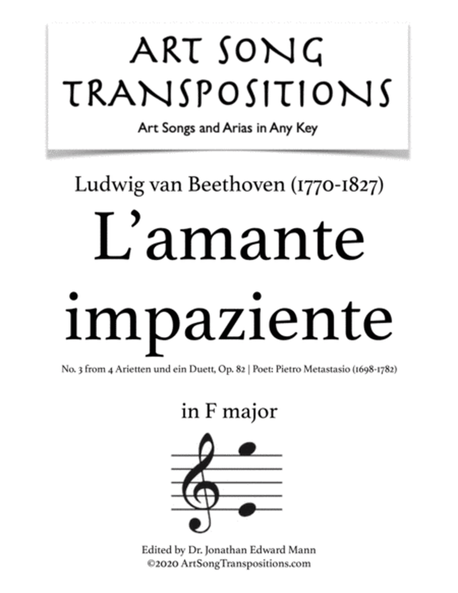 BEETHOVEN: L'amante impaziente, Op. 82 no. 3 (transposed to F major)