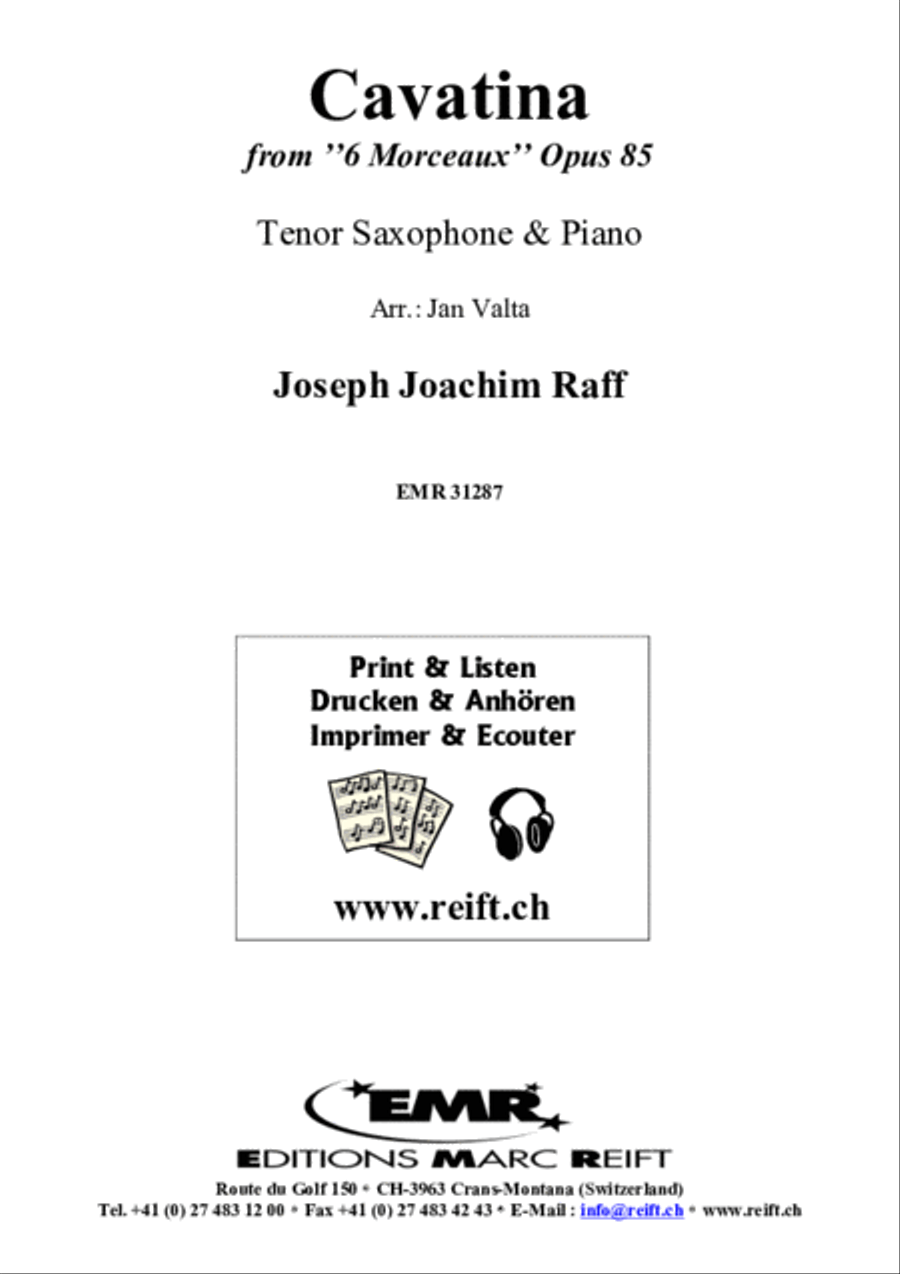 Cavatina Cavatina Tenor Saxophone scores gallery preview page 2