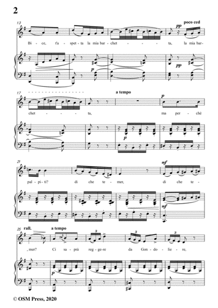 Donizetti-Sull'onda tremola,in G Major,for Voice and Piano