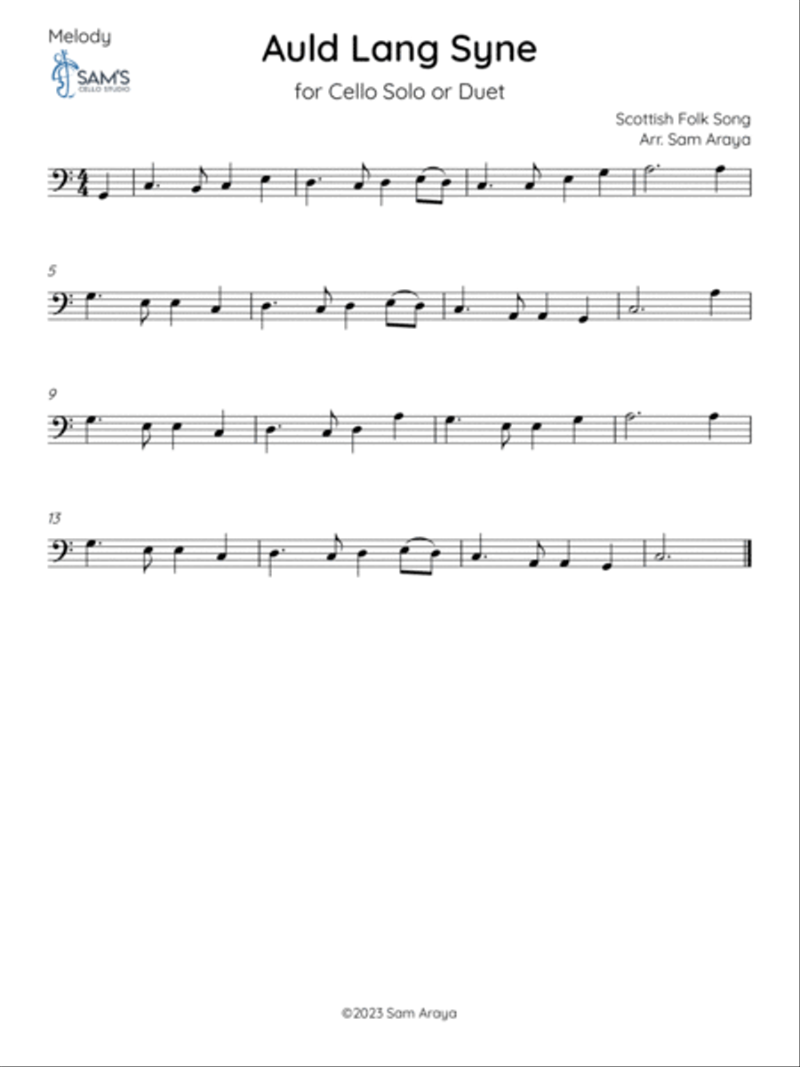 Auld Lang Syne String Duet scores gallery preview page 2