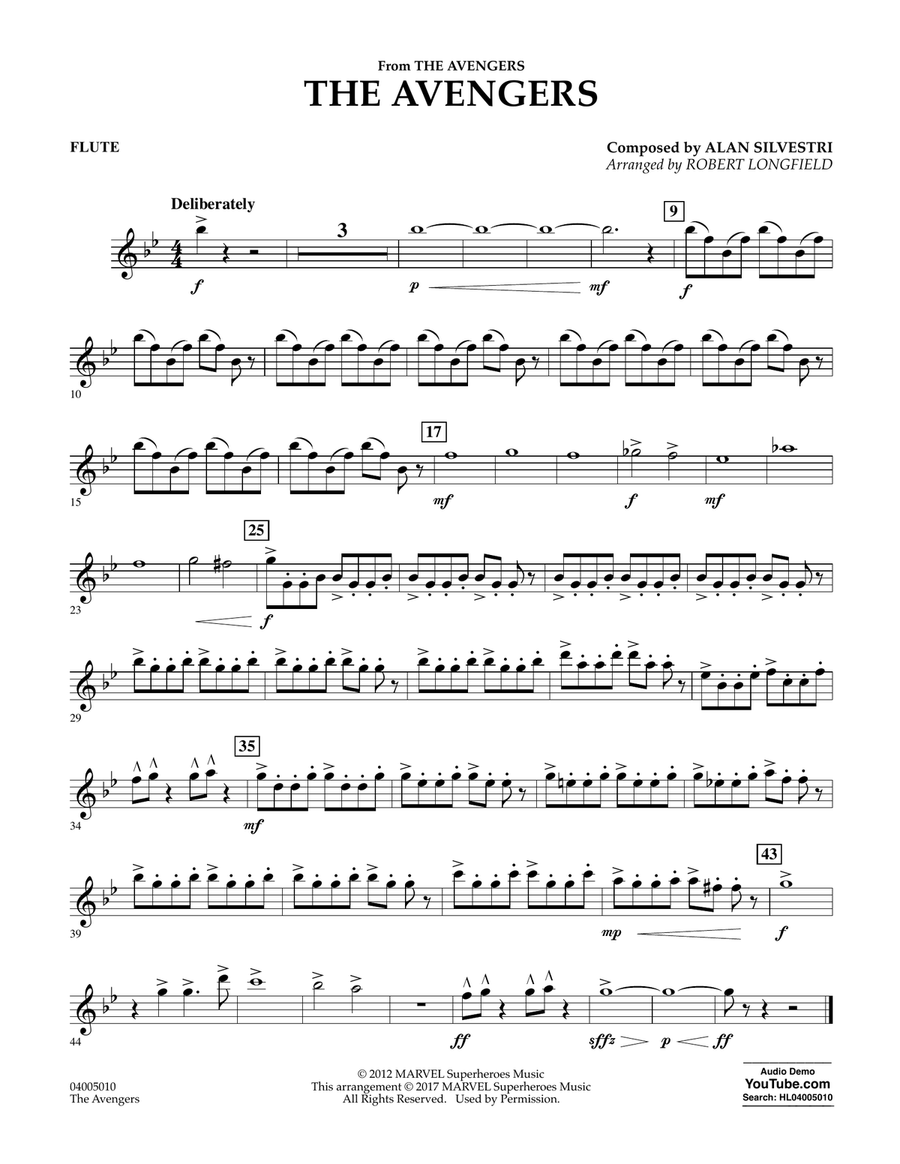 The Avengers - Flute Concert Band scores gallery preview page 1