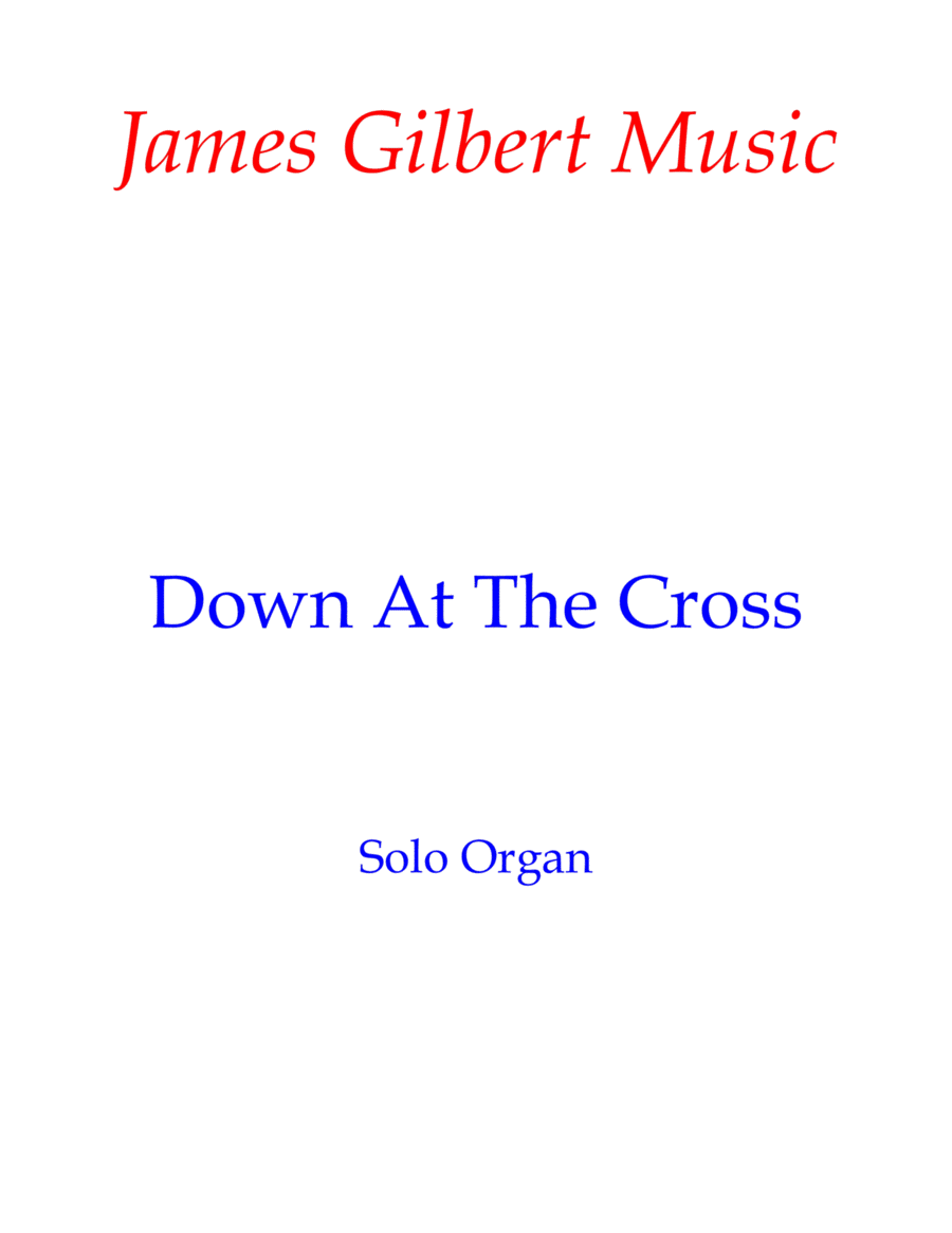 Down At The Cross Organ Solo scores gallery preview page 1