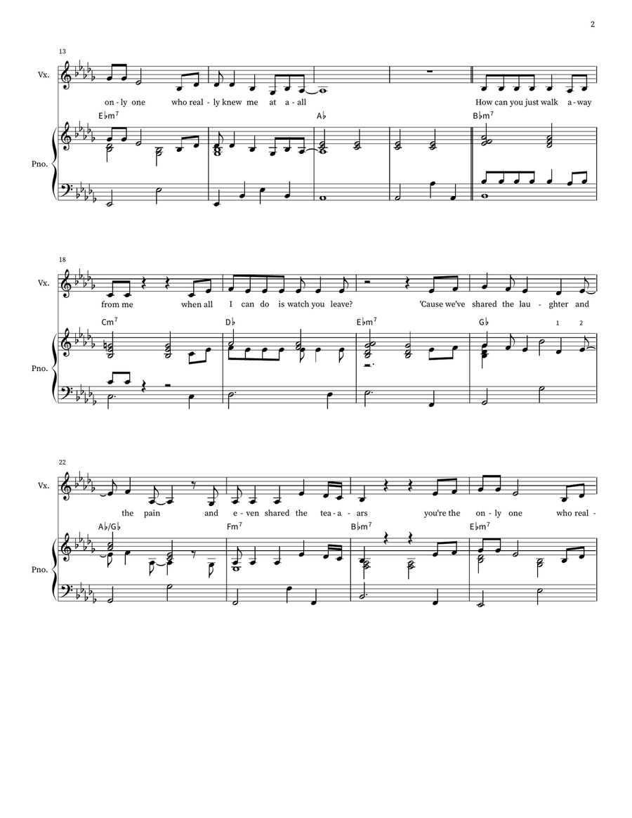Against All Odds (Take A Look At Me Now) Voice scores gallery preview page 2
