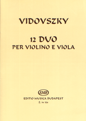 Book cover for 12 duo per violino e viola