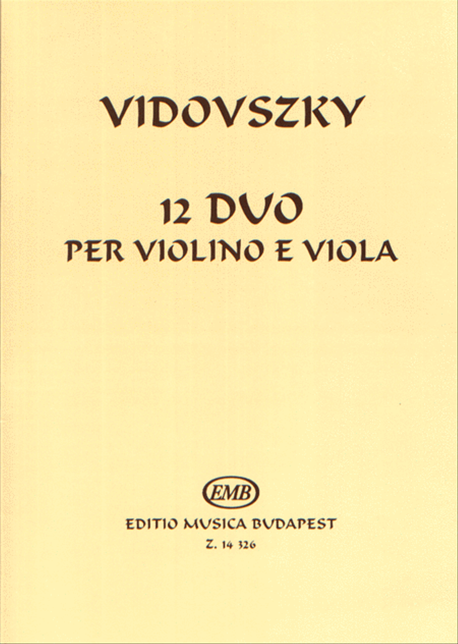 Book cover for 12 duo per violino e viola