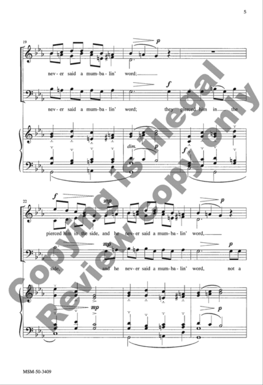 They Crucified My Lord 3-Part scores gallery preview page 5