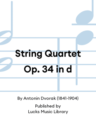 Book cover for String Quartet Op. 34 in d