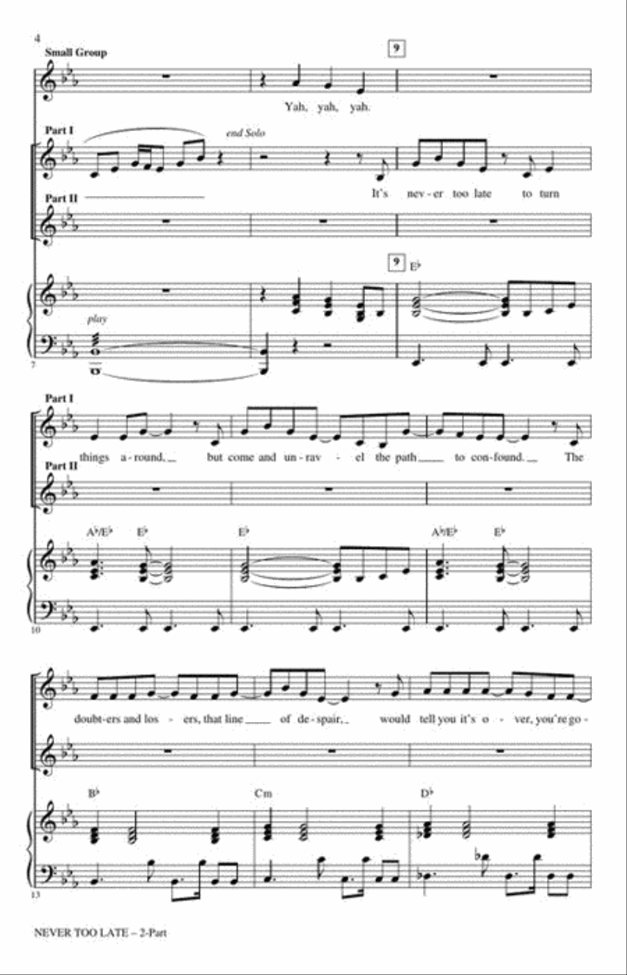 <br>Sheet music extract