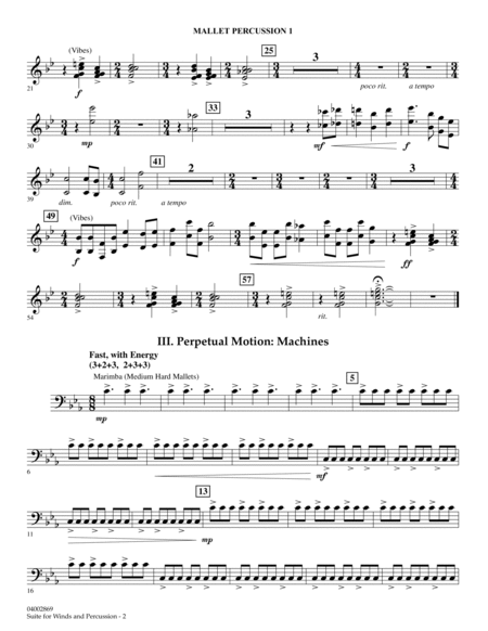 Suite for Winds and Percussion - Mallet Percussion 1