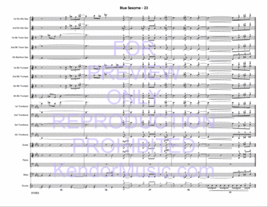 Blue Sesame Jazz Ensemble scores gallery preview page 24