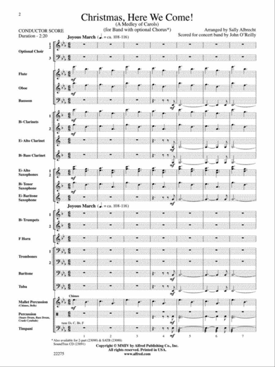 Christmas, Here We Come! Christmas, Here We Come! Concert Band scores gallery preview page 2