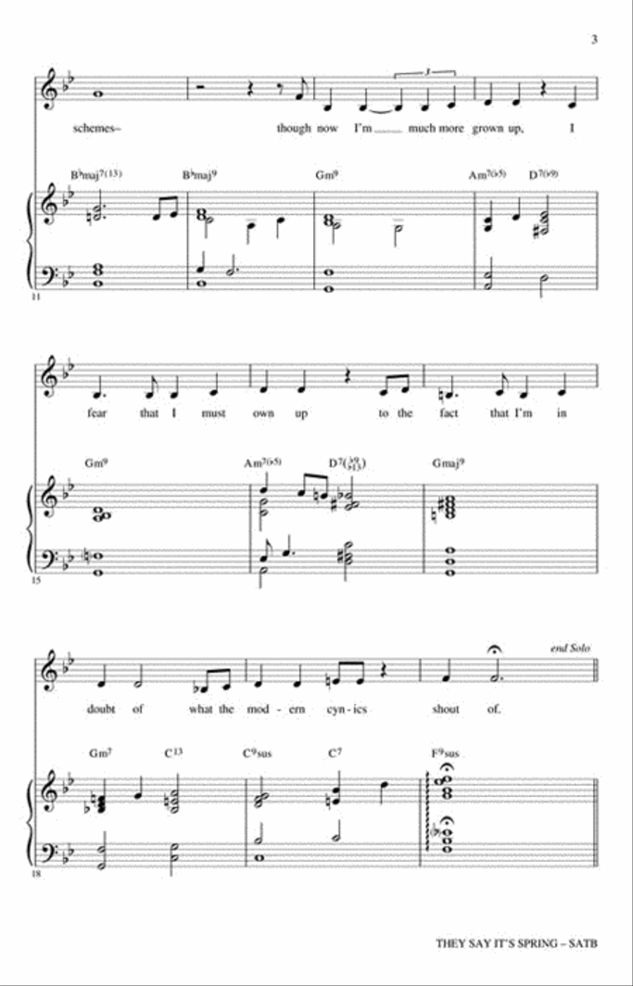 They Say It's Spring They Say It's Spring Choir scores gallery preview page 3