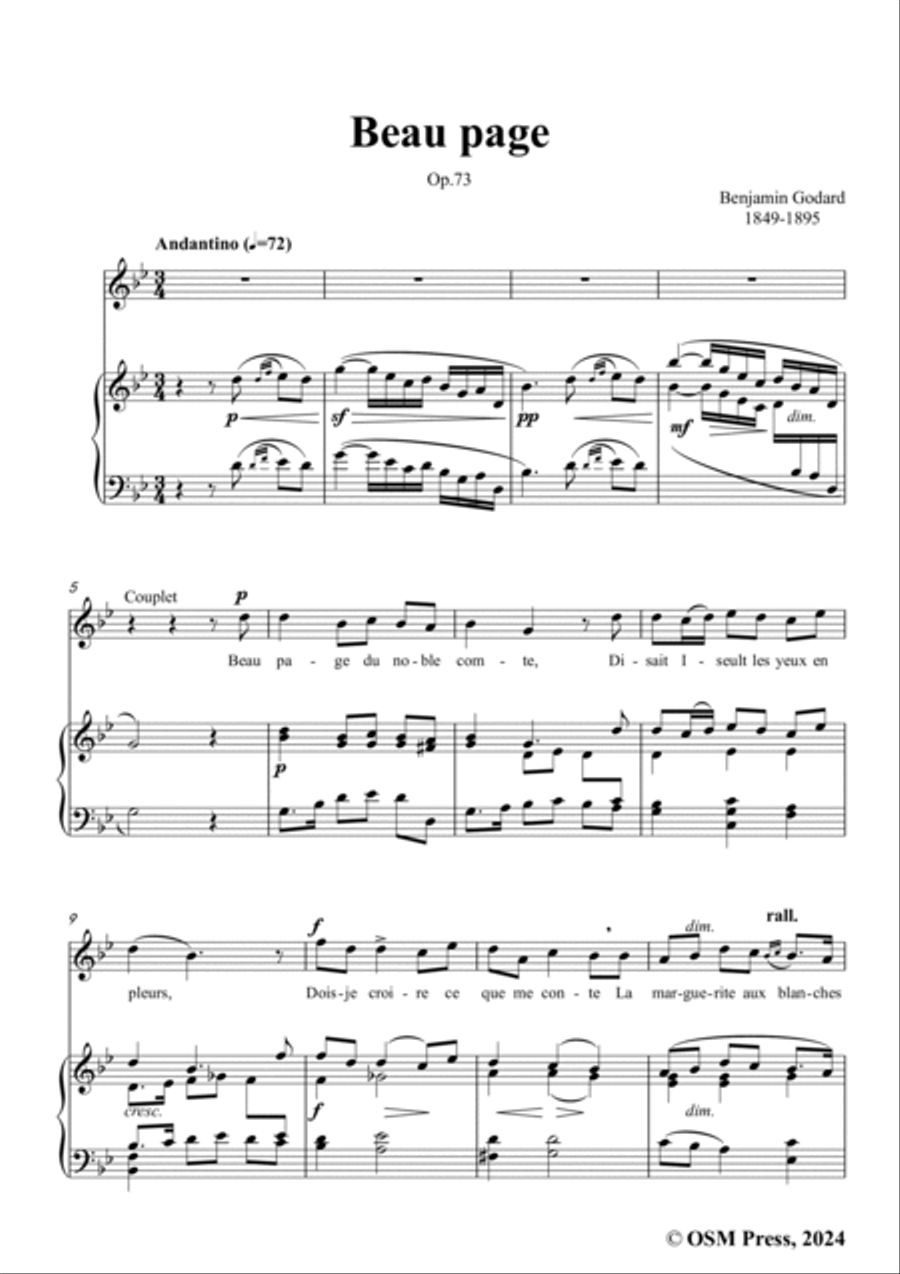 B. Godard-Beau page,Op.73,in g minor Voice scores gallery preview page 3