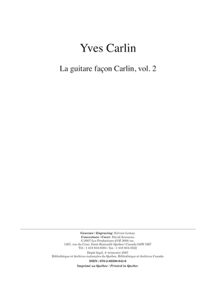 La guitare façon Carlin, vol. 2