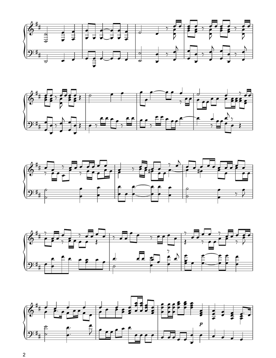 Hallelujah Chorus Piano Solo scores gallery preview page 2