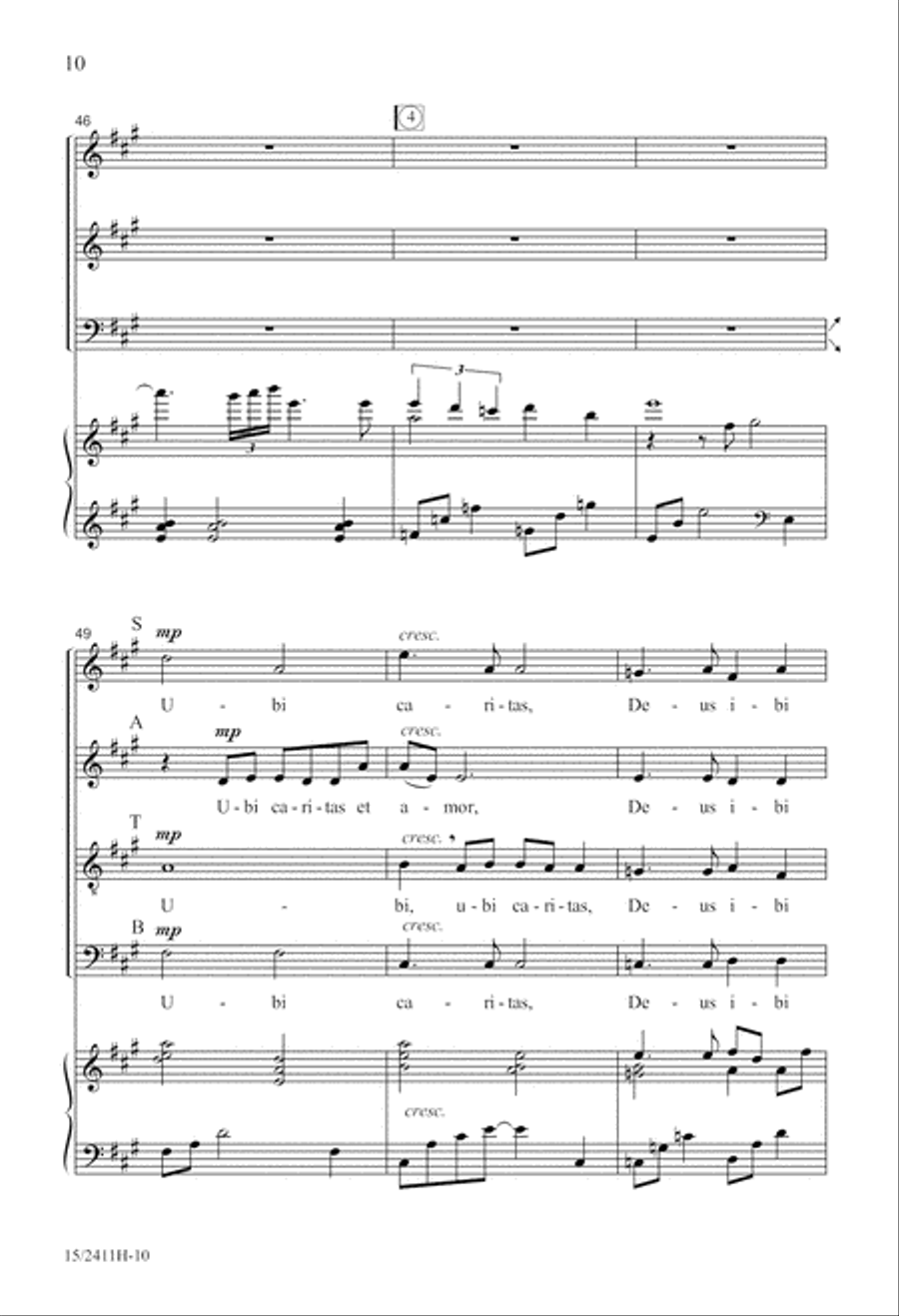 Ubi Caritas Ubi Caritas 4-Part scores gallery preview page 10