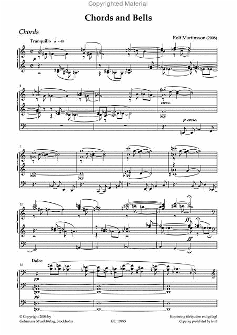 Chords and bells Chords and bells Organ Solo scores gallery preview page 2