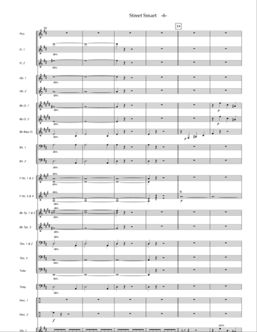Street Smart, for youth orchestra Full Orchestra scores gallery preview page 6