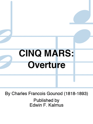 Book cover for CINQ MARS: Overture