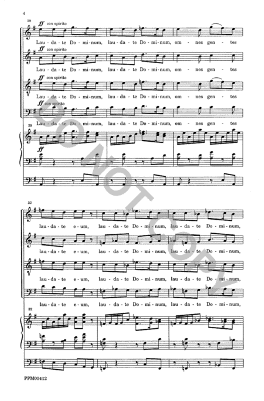Laudate Dominum Laudate Dominum 4-Part scores gallery preview page 5