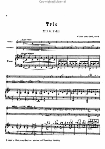 Trio Nr. 1 F-Dur op. 18